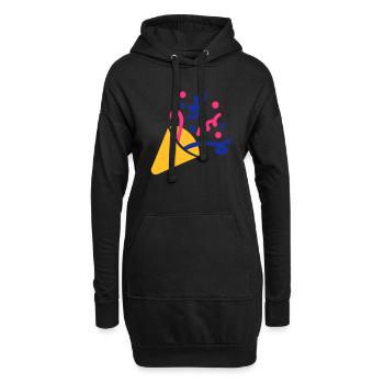 Party fireworks - Hoodie Dress - black - Front