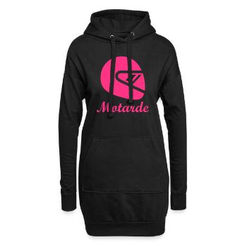 Motarde / Motard / Moto / Biker - Hoodie-Kleid - Schwarz - Vorne