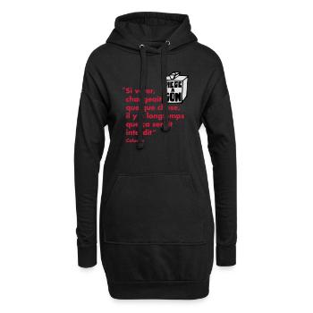 Citation - Sweat-shirt à capuche long Femme - noir - Devant