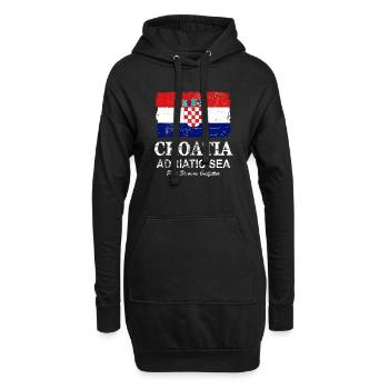 Croatia Flag - Kroatien Fahne - Republika Hrvatska - Hoodie-Kleid - Schwarz - Vorne