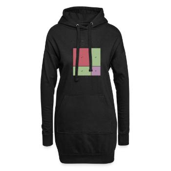 Formule binôme - Sweat-shirt à capuche long Femme - noir - Devant