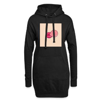 masque de drôle de visage bulle bulle de gomme - Sweat-shirt à capuche long Femme - noir - Devant