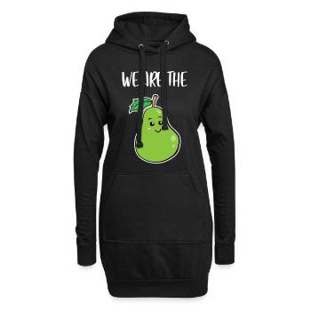 Couple correspondant drôle mignon parfait poire amour jeu de mots - Sweat-shirt à capuche long Femme - noir - Devant