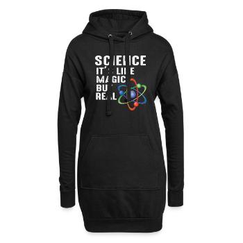 Wissenschaft - Hoodie-Kleid - Schwarz - Vorne