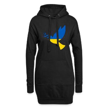 frieden für ukraine - Hoodie-Kleid - Schwarz - Vorne