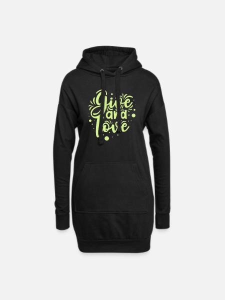 Freundlichkeit Statement Vorbild Geschenk - Hoodie-Kleid - Schwarz