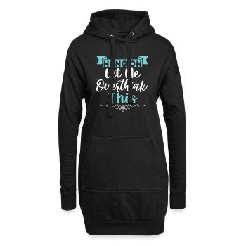 Moment mal, lass mich darüber nachdenken. - Hoodie-Kleid - Schwarz - Vorne