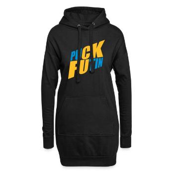 Conception du logo Puck Futin - Sweat-shirt à capuche long Femme - noir - Devant