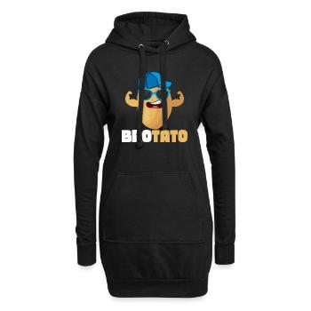 Brotato Vegetable Potato - Hoodie-Kleid - Schwarz - Vorne