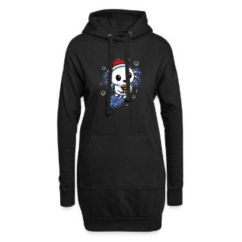 AXOLOTL CHRISTMAS DESIGN - Hoodie-Kleid - Schwarz - Vorne