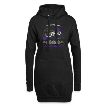 book fan lover green happy books lover quote fun - Hoodie-Kleid - Schwarz - Vorne