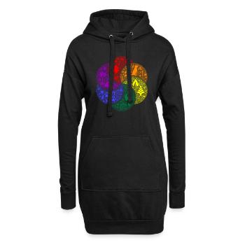 Gartenliebe Mandala – Un design coloré pour les amoureux de la nature - Sweat-shirt à capuche long Femme - noir - Devant