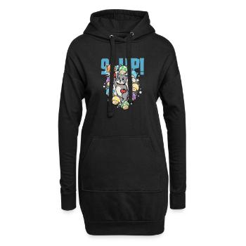 Gaming Gamer 9 Life Cat Level Up Kitten - Sweat-shirt à capuche long Femme - noir - Devant