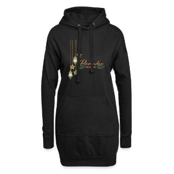 Ramadan Mubarak Fasten Islam - Hoodie-Kleid - Schwarz - Vorne