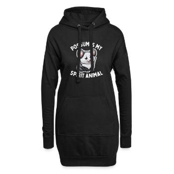 L’opossum est mon animal spirituel - Sweat-shirt à capuche long Femme - noir - Devant