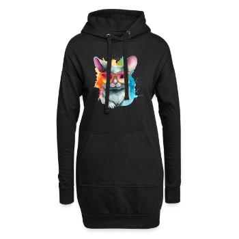 Jose Chinchilla - Hoodie-Kleid - Schwarz - Vorne