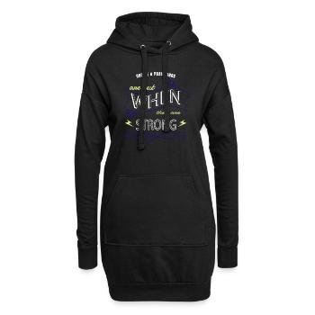 ethical hacker anonymous mask funny equestrian - Hoodie-Kleid - Schwarz - Vorne