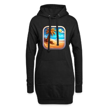Summer Icon - Hoodie-Kleid - Schwarz - Vorne