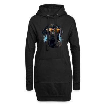 Urban Retriever: Streetwise Labrador Vibes - Sweat-shirt à capuche long Femme - noir - Devant