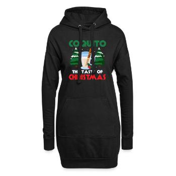 Coquito Le Goût De La Boisson Au Rhum De Noël Puerto Ri - Sweat-shirt à capuche long Femme - noir - Devant