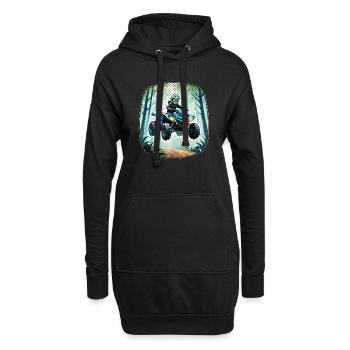 quad et tout terrain - Sweat-shirt à capuche long Femme - noir - Devant