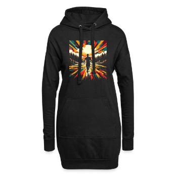 Cross Country Geschenk: Design Sportler - Hoodie-Kleid - Schwarz - Vorne