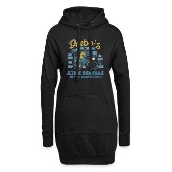 Location de vélos Deebo - Sweat-shirt à capuche long Femme - noir - Devant