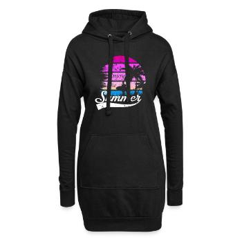 Vacances début de l’été fin été vacances d’été vacances mer - Sweat-shirt à capuche long Femme - noir - Devant