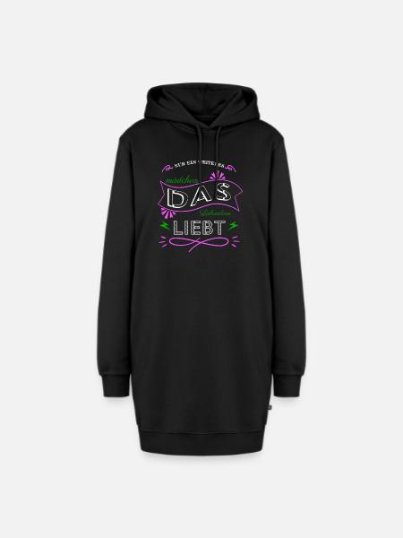 cool pudel hund lieben hundehalter geschenkidee - Hoodie-Kleid - Schwarz