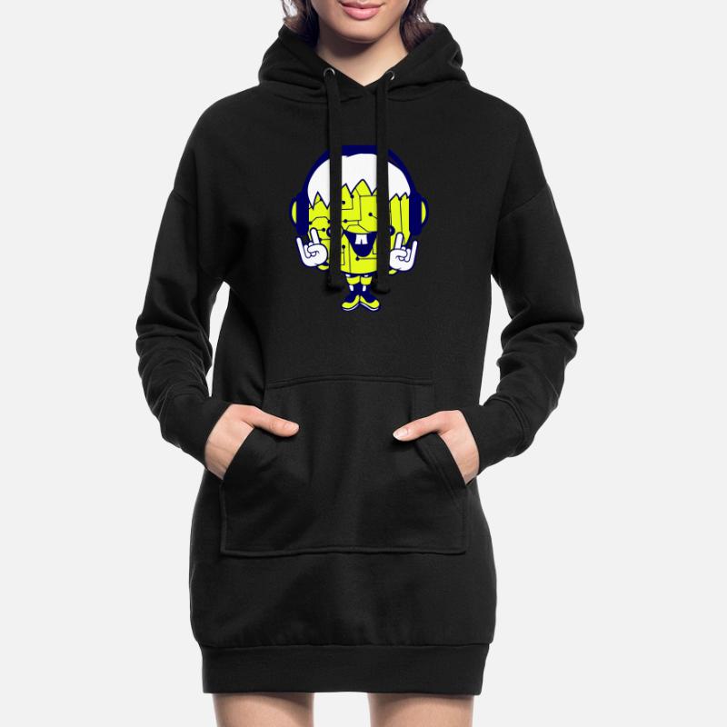 DJ Data Microchip Pattern Computer Nerd Geek Party Hoodie Dress