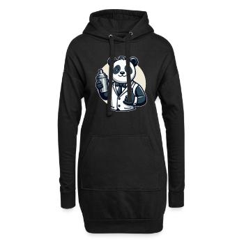 Panda Bear Cocktail Shaker - Sweat-shirt à capuche long Femme - noir - Devant
