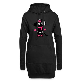 Maus Eiskunstlauf - Schlittschuh - Hoodie-Kleid - Schwarz - Vorne