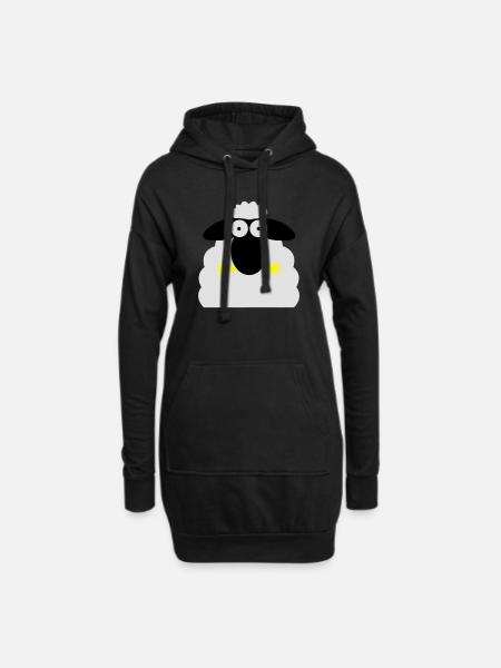 maeaeharbeiten - Sweat-shirt à capuche long Femme - noir