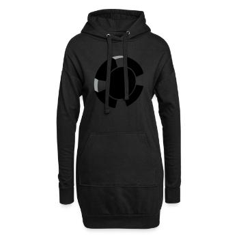 Poker Poker-Chip - Hoodie-Kleid - Schwarz - Vorne