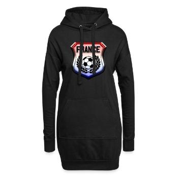 frankreich fussball - Hoodie-Kleid - Schwarz - Vorne