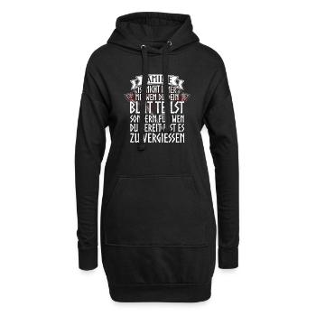 Wikinger - Familie - Hoodie-Kleid - Schwarz - Vorne