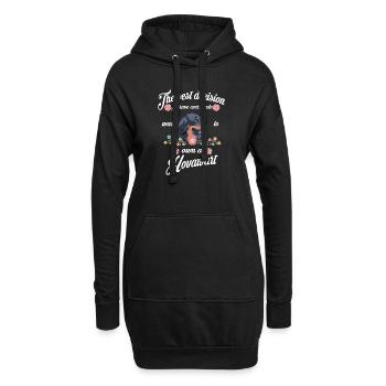 Hovawart - Hoodie-Kleid - Schwarz - Vorne