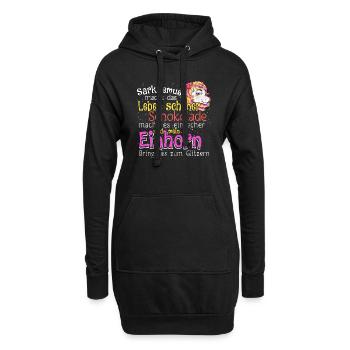 Einhorn Einhörner Unicorns Sarkasmus Geschenk - Hoodie-Kleid - Schwarz - Vorne