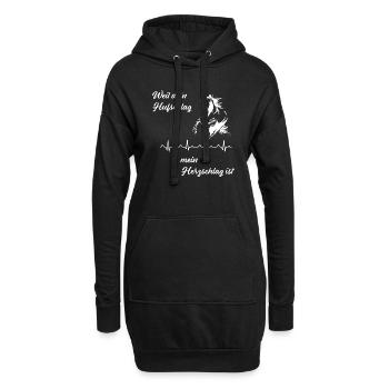 Pferde T Shirt - Hoodie-Kleid - Schwarz - Vorne