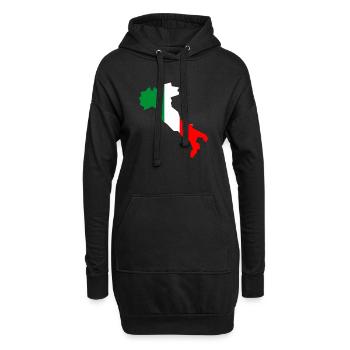 Italie couleurs non dégradées - Sweat-shirt à capuche long Femme - noir - Devant