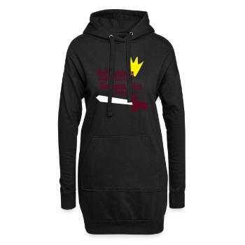 Königinnen ziehen ihr Schwert - Hoodie-Kleid - Schwarz - Vorne