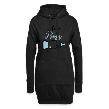 patron de biberon - Sweat-shirt à capuche long Femme - noir - Devant