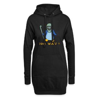 hockey feldhockey torwart no way hockeytormann - Hoodie-Kleid - Schwarz - Vorne