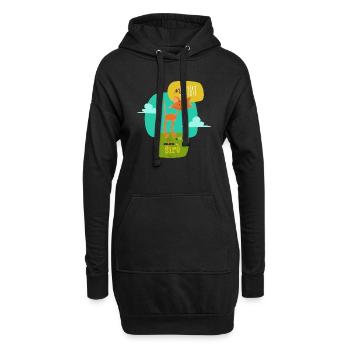 Misié Ti-Chat - Sweat-shirt à capuche long Femme - noir - Devant