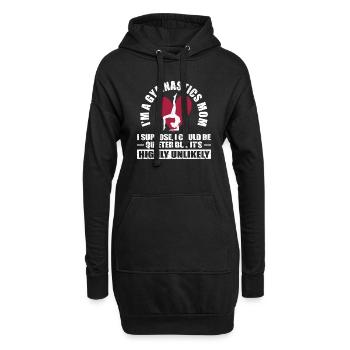 Ich bin eine Gymnastik-Mutter Lustige Turner - Hoodie-Kleid - Schwarz - Vorne
