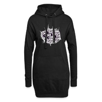 ordinateur présent idée blagues piratage codage hacker - Sweat-shirt à capuche long Femme - noir - Devant