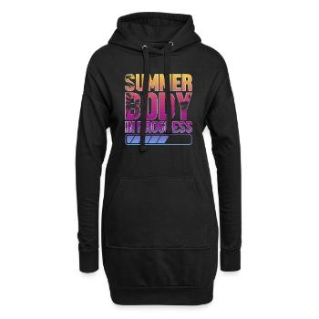 Sommer Body coole shirts ch / at - Hoodie-Kleid - Schwarz - Vorne