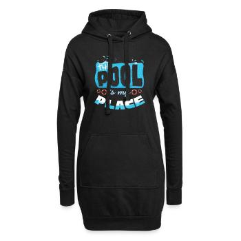 Pool Guy Cleaner Pool Service The Pool Is My Place - Hoodie-Kleid - Schwarz - Vorne