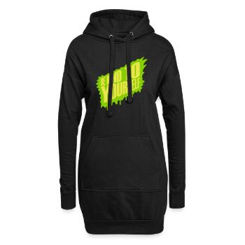 be kind to yourself - Hoodie-Kleid - Schwarz - Vorne