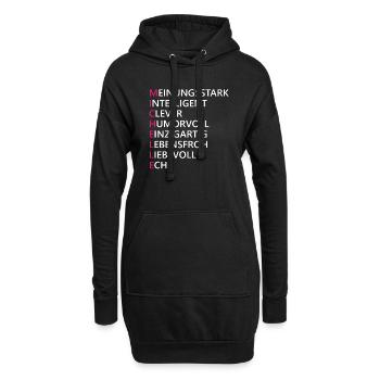 Michelle Name Geschenk - Hoodie-Kleid - Schwarz - Vorne